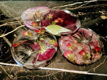 Wedding Flowers Preservation Coasters. Funeral flowers Preservation Resin Coaster Set.