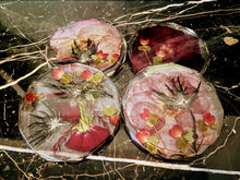 Wedding Flowers Preservation Coasters. Funeral flowers Preservation Resin Coaster Set.