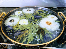 Wedding Bridal Flowers Preservation. Pressed Bouquet Resin Tray Paperweight Organizer. Preserved Bridal Bouquet. Pressed Flowers tray