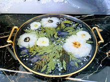 Wedding Bridal Flowers Preservation. Pressed Bouquet Resin Tray Paperweight Organizer. Preserved Bridal Bouquet. Pressed Flowers tray