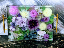 Wedding Flowers Preservation Tray. Pressed Bouquet Resin Tray Paperweight Organizer. Preserved Bridal Bouquet. Pressed Flowers tray
