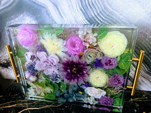 Wedding Flowers Preservation Tray. Pressed Bouquet Resin Tray Paperweight Organizer. Preserved Bridal Bouquet. Pressed Flowers tray