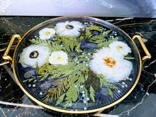 Wedding Bridal Flowers Preservation. Pressed Bouquet Resin Tray Paperweight Organizer. Preserved Bridal Bouquet. Pressed Flowers tray