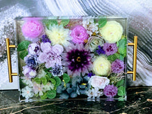 Wedding Flowers Preservation Tray. Pressed Bouquet Resin Tray Paperweight Organizer. Preserved Bridal Bouquet. Pressed Flowers tray