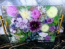 Wedding Flowers Preservation Tray. Pressed Bouquet Resin Tray Paperweight Organizer. Preserved Bridal Bouquet. Pressed Flowers tray