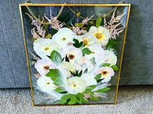 Flower Preservation, Pressed flower frame. Wedding Bridal DRIED Flowers, Wedding, Funeral Pressed Flowers, Keepsake
