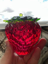 Flower Preservation Strawberry Resin Jewelry Box Organizer Paperweight Keepsake memories of your wedding, anniversary, funeral.