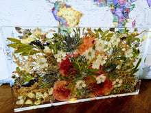 Flower Preservation Resin Frame, Funeral Memorial Service Flowers. Wedding Bridal Pressed Flower Frame.