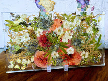 Flower Preservation Resin Frame, Funeral Memorial Service Flowers. Wedding Bridal Pressed Flower Frame.