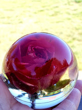 Red Rose Resin Orb Paperweight! A thoughtful gift for a loved one! Rose paperweight keepsake. Flowers keepsake.Home decor. Crystals