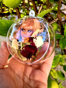 Preserved Wedding Photo Flowers. Bridal Bouquet Resin Paperweight Keepsake.Christmas Tree Ornament. Bridal memories of your wedding,funeral