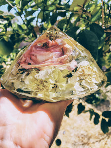 Flower Preservation. Resin Block. Diamond Shaped Resin Paperweight Keepsake. Preserved Bridal Bouquet. Dried Flowers. Funeral flowers.