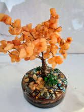 Resin Orange Tree of life Pet Ashes Grief Urn Memorial Keepsake. Beaded tree paperweight. Wire sculpture Bonsai Blossom Feng Shui Gemstones