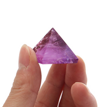 Natural Amethyst Pyramid - Mini Stone Pyramid - Purple Amethyst - Chakra, Reiki, Crystal Healing