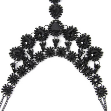 Black Women Hollow Bra Chain  Brassiere Body Jewelry. Crystal Statement Body Chain  Choker Statement Necklace  Body Accessories. Bridal Jewelry