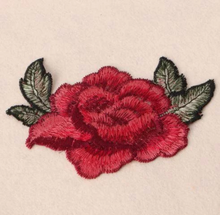 3D Red Rose Floral  Sew on applique . Embroidery Lace Fabric Embroidery Neckline Collar Lace Patches Applique . Clothes Sewing Accessories Sew on. Floral Rose Patch on