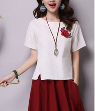 3D Red Rose Floral  Sew on applique . Embroidery Lace Fabric Embroidery Neckline Collar Lace Patches Applique . Clothes Sewing Accessories Sew on. Floral Rose Patch on