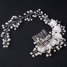 Hair Accessories For Women Pearl Flower Hairband Wedding Bride Tiaras Crown  Headband  Hair pin Hair Jewelry Hair Comb