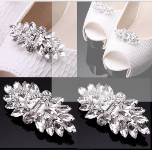 Rhinestones Crystal Clip Shoe Decorations. Wedding Bridal Party Accessories.
