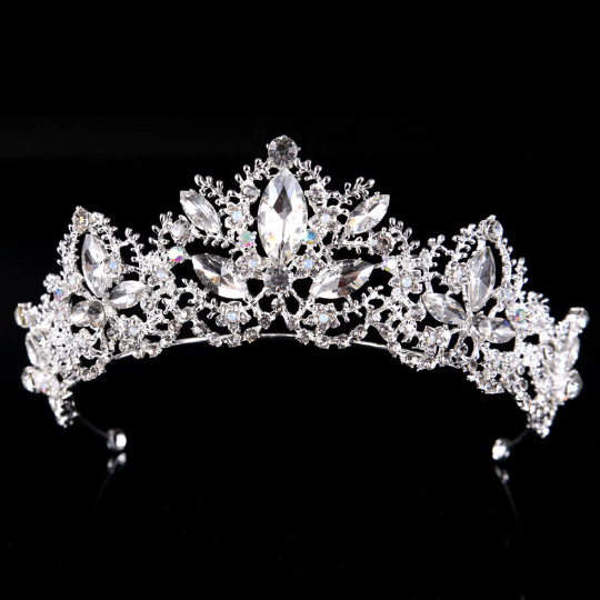 Golden Silver Rhinestones Crystals Wedding Bridal Tiara Crown Hair Accessories For Women