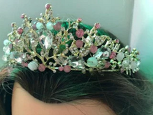 Golden  Rhinestones Crystals Wedding Bridal Tiara Crown Hair Accessories For Women