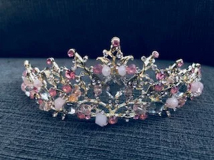 Golden  Rhinestones Crystals Wedding Bridal Tiara Crown Hair Accessories For Women