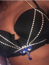 Women Hollow Bra Chain  Brassiere Body Jewelry. Crystal Statement Body Chain  Choker  Necklace