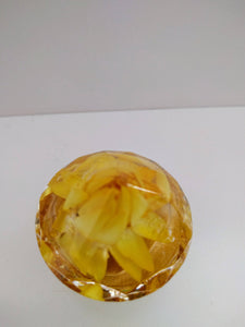 Custom Diamond shaped Golden Resin Real Flowers Door Knobs. Cabinet Knobs. Kitchen Bathroom Knobs. Paperweight knobs pulls.