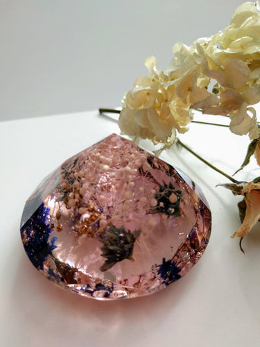 Pet Loss Grief. Memorial Resin Diamond Paperweight Keepsake.Memorial Sympathy Gift with pet's ashes.Pet remembrance .Dog Cat ashes in resin.