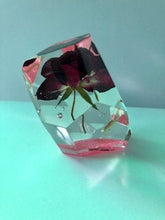 Resin Rose Flowers Crystals Paperweight. Beauty and The Beast Paperweight Keepsake. Love Forever. Preserved Rose Flowers.Healing Crystals.