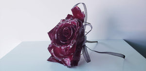 Custom order Preserving Flowers Blue Hydrangea encased in Resin Crystal Paperweight Keepsake Sweet romantic memories.