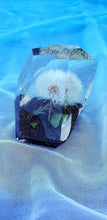 Resin Flowers Crystals Paperweight. Dandelion Paperweight Keepsake. Love Forever. Preserved Dandelion Real Flowers.Healing Crystals.