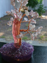 Custom Resin Virgin Mary Purple Wire Beaded Tree of Life. Resin paperweights keepsake. Religion Good Fortune Easter Jesus God