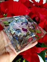 Preserved Pressed wedding Flowers Crystal Block. Bridal Bouquet Paperweight. Keepsake Sweet memories of your wedding, anniversary.