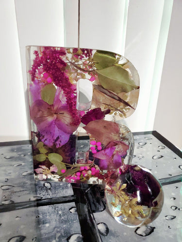 Extra Large Resin Alphabet Letters ,YOUR OWN FLOWERS, funeral flowers preserved, flower keepsake letters, Flower Letters, Resin Art Flowers