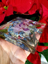 Preserved Pressed wedding Flowers Crystal Block. Bridal Bouquet Paperweight. Keepsake Sweet memories of your wedding, anniversary.
