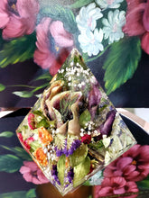 Wedding Flowers Preservation Large Resin Pyramid Paperweight Keepsake Sweet romantic memories of your wedding, anniversary, funeral.