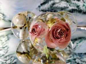 Bouquet Preservation, Flower Preservation, Resin Art, Wedding Keepsake, 2 1/2" Sphere, Corsage Boutonniere Special Occasion, Paperweights