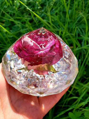 Pet Loss Grief. Memorial Resin Diamond Paperweight Keepsake.Memorial Sympathy Gift with pet's ashes.Pet remembrance .Dog Cat ashes in resin.