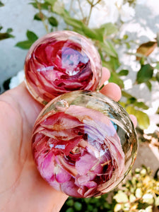 Bouquet Preservation, Flower Preservation, Resin Art, Wedding Keepsake, 2 1/4" Sphere, Memorial, Anniversary, Special Occasion, Paperweights