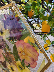 Flower Preservation. Pressed Flower Frame Wall Hangings. Pressed flower frame, hanging terrarium, Wedding Funeral Flowers, glass frame.