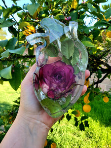Custom Large Anatomical Human Heart Resin Preserved Flowers Paperweight Keepsake. Preserved Flowers. Flowers Keepsake. Heart Paperweight.