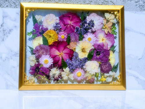 Custom Pressed Flowers Bouquet Preservation, Wedding Bridal DRIED Flowers, Wedding, Funeral Pressed Flowers, Keepsake. Hanging Frame