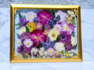 Custom Pressed Flowers Bouquet Preservation, Wedding Bridal DRIED Flowers, Wedding, Funeral Pressed Flowers, Keepsake. Hanging Frame