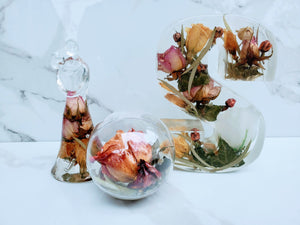 Custom Wedding flowers preservation, bouquet keepsake preservation, Bridal Flowers Set of 3( Large letter, Ornament, Couple Sculpture)