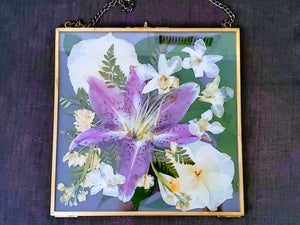 Custom Pressed Flowers Bouquet Preservation, Wedding Bridal DRIED Flowers, Wedding, Funeral Pressed Flowers, Keepsake. Hanging Frame Decor