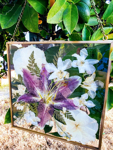 Custom Pressed Flowers Bouquet Preservation, Wedding Bridal DRIED Flowers, Wedding, Funeral Pressed Flowers, Keepsake. Hanging Frame Decor