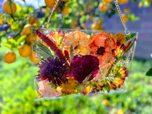 Custom Pressed Flowers Bouquet Preservation, Wedding Bridal Flowers, Pressed Flowers, Keepsake. Wedding Funeral Flowers Hanging Frame/set