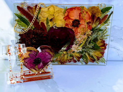 Custom Pressed Flowers Bouquet Preservation, Wedding Bridal Flowers, Pressed Flowers, Keepsake. Wedding Funeral Flowers Hanging Frame/set