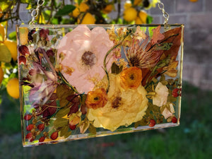 Bridal Bouquet Preservation Resin Frame. Wedding Funeral Pressed Flowers Frame.